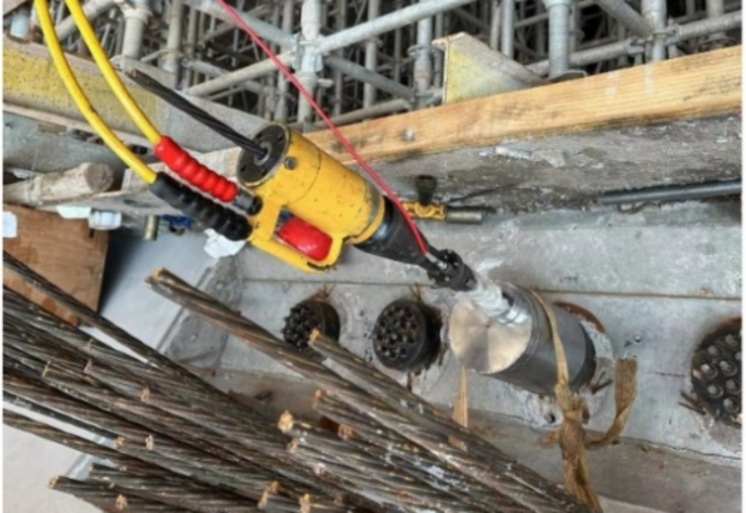 钢绞线截断后锚下有效预应力检测方案